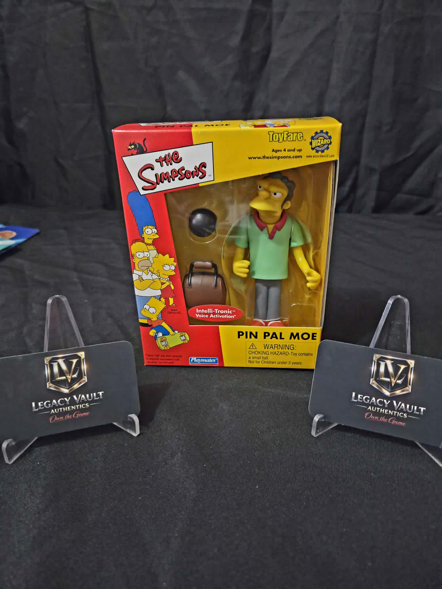The Simpsons Pin Mal Moe Figure Sealed in Box Playmates