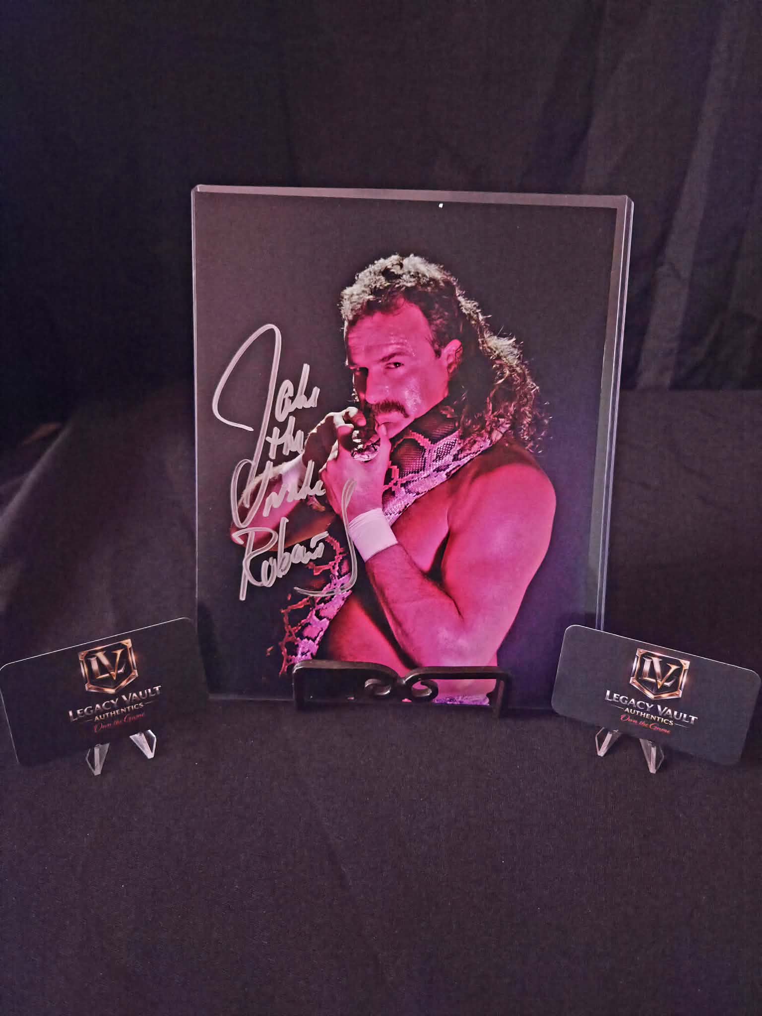 Jake the Snake Roberts Signed 8x10 Autographed AEW WWE Legend Hall of Fame