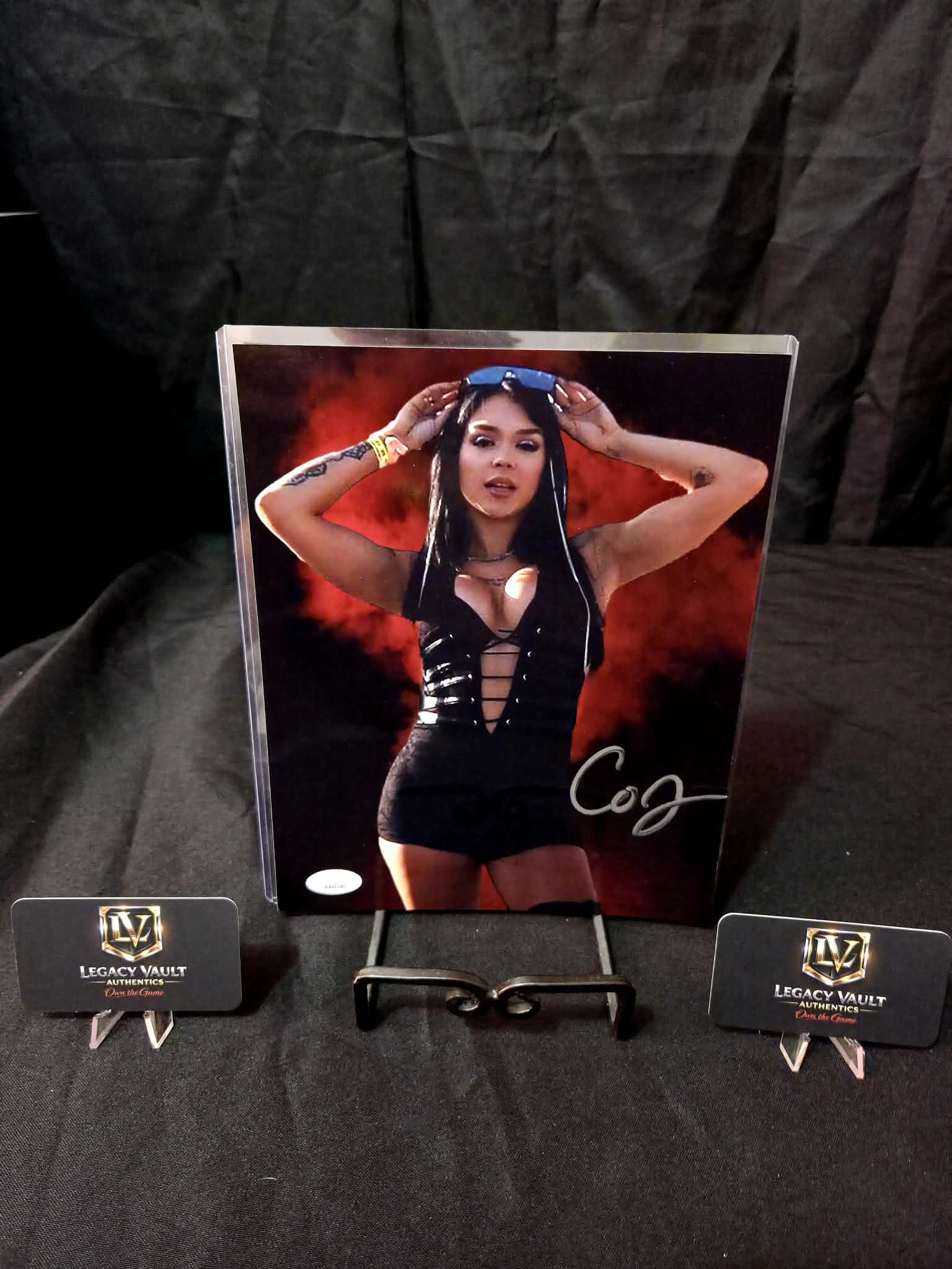 Cora Jade Elayna Black Signed 8x10 Autographed AEW WWE Legend Hall of Fame Diva JSA