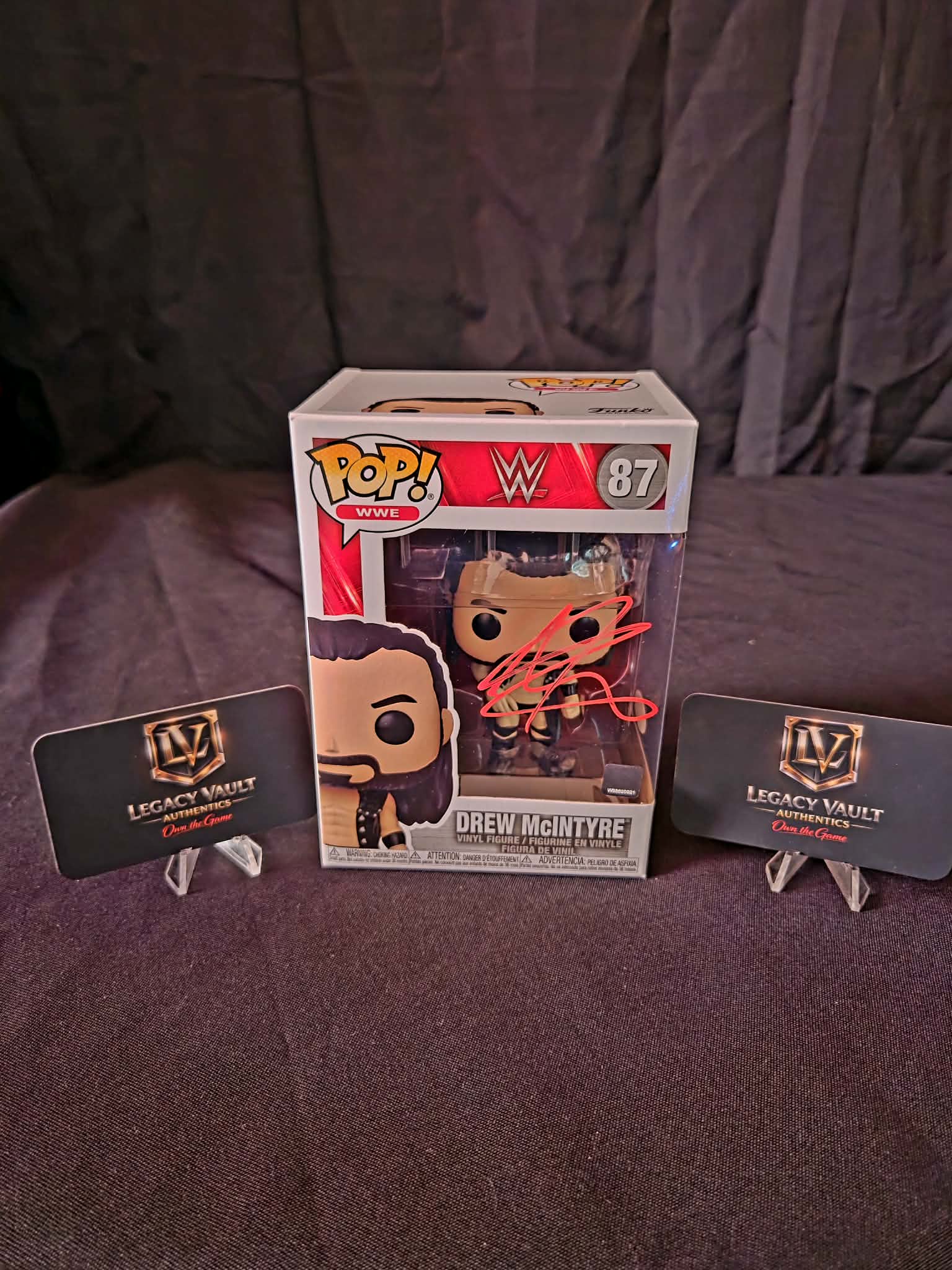 Drew McIntyre signed Funko Pop WWE Autographed AEW Legend Hall of Fame JSA
