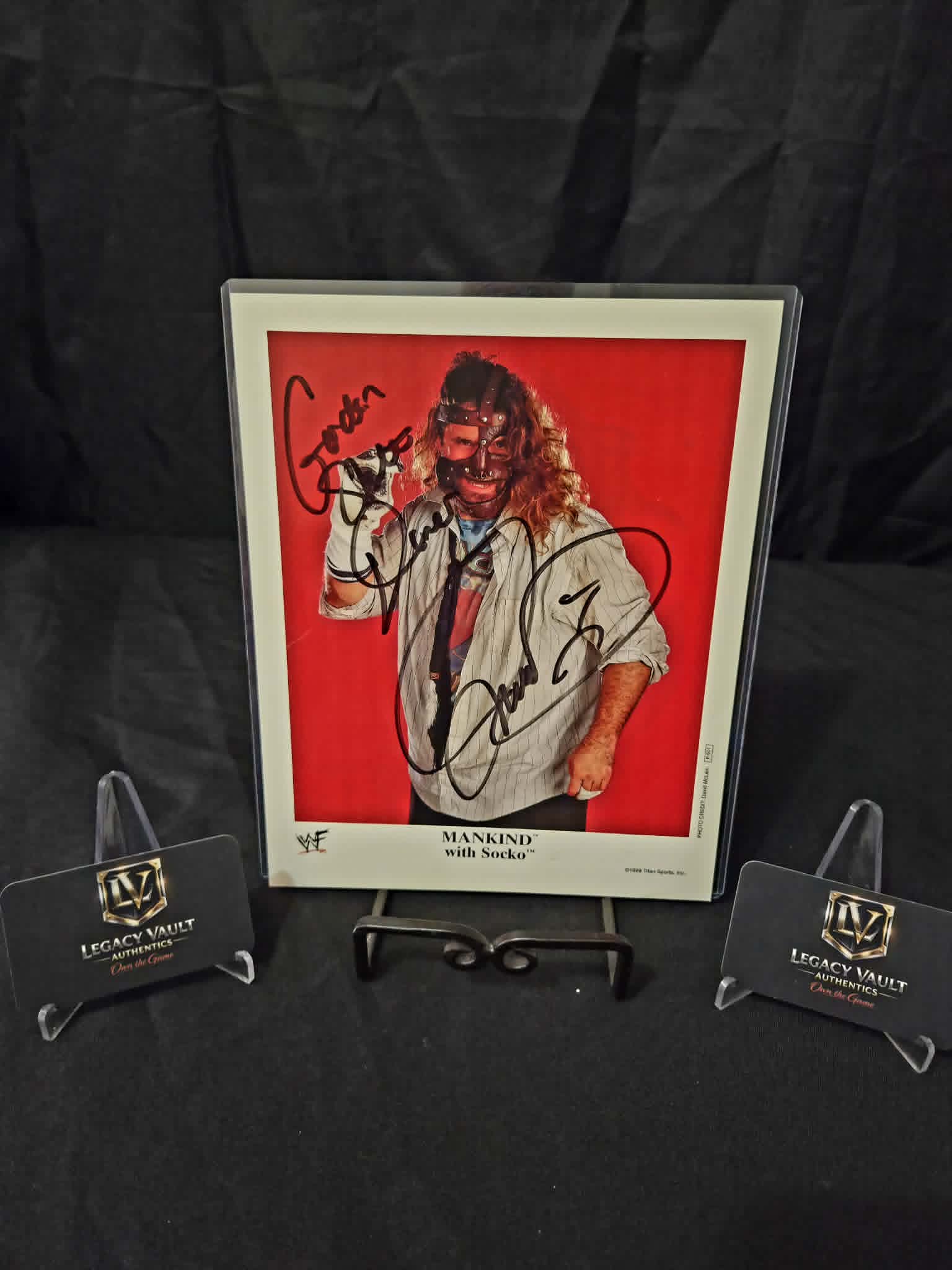 Mankind Mick Foley Signed 8x10 Autographed AEW WWE Legend Hall of Fame Promo