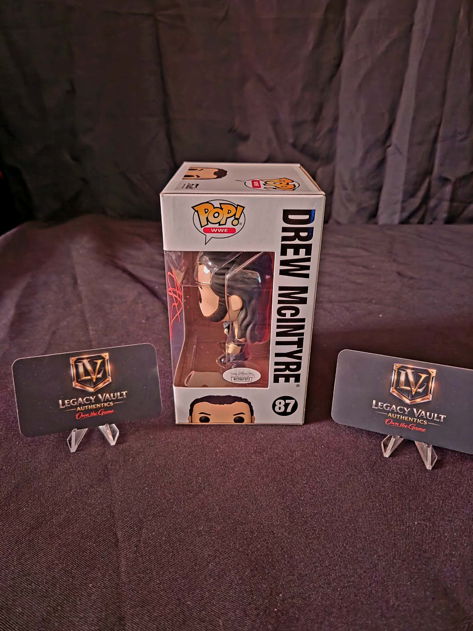 Drew McIntyre signed Funko Pop WWE Autographed AEW Legend Hall of Fame JSA