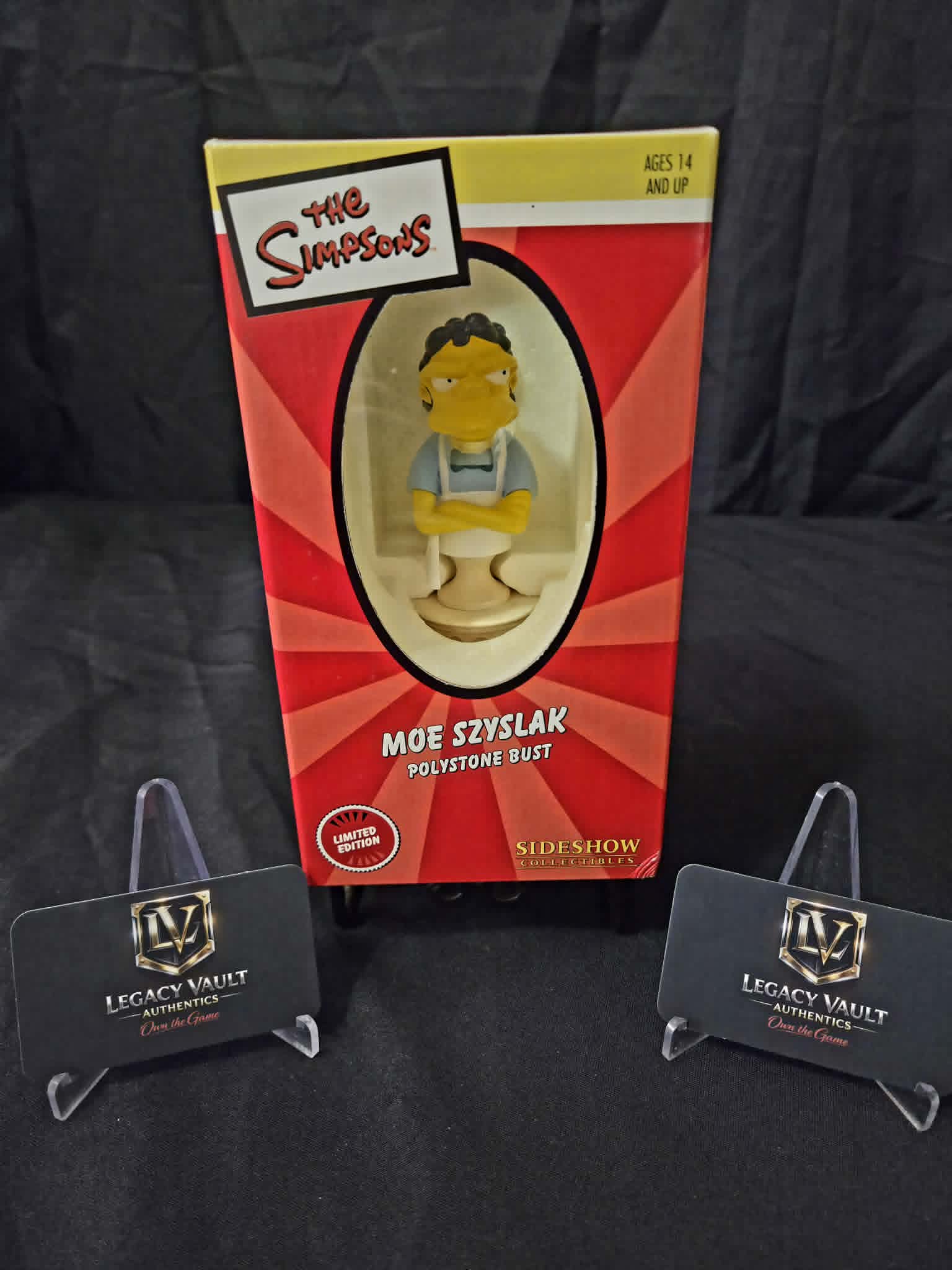 The Simpsons Moe Szyslak Polystone Bust Figure Sealed in Box Sideshow Collectibles Limited Edition