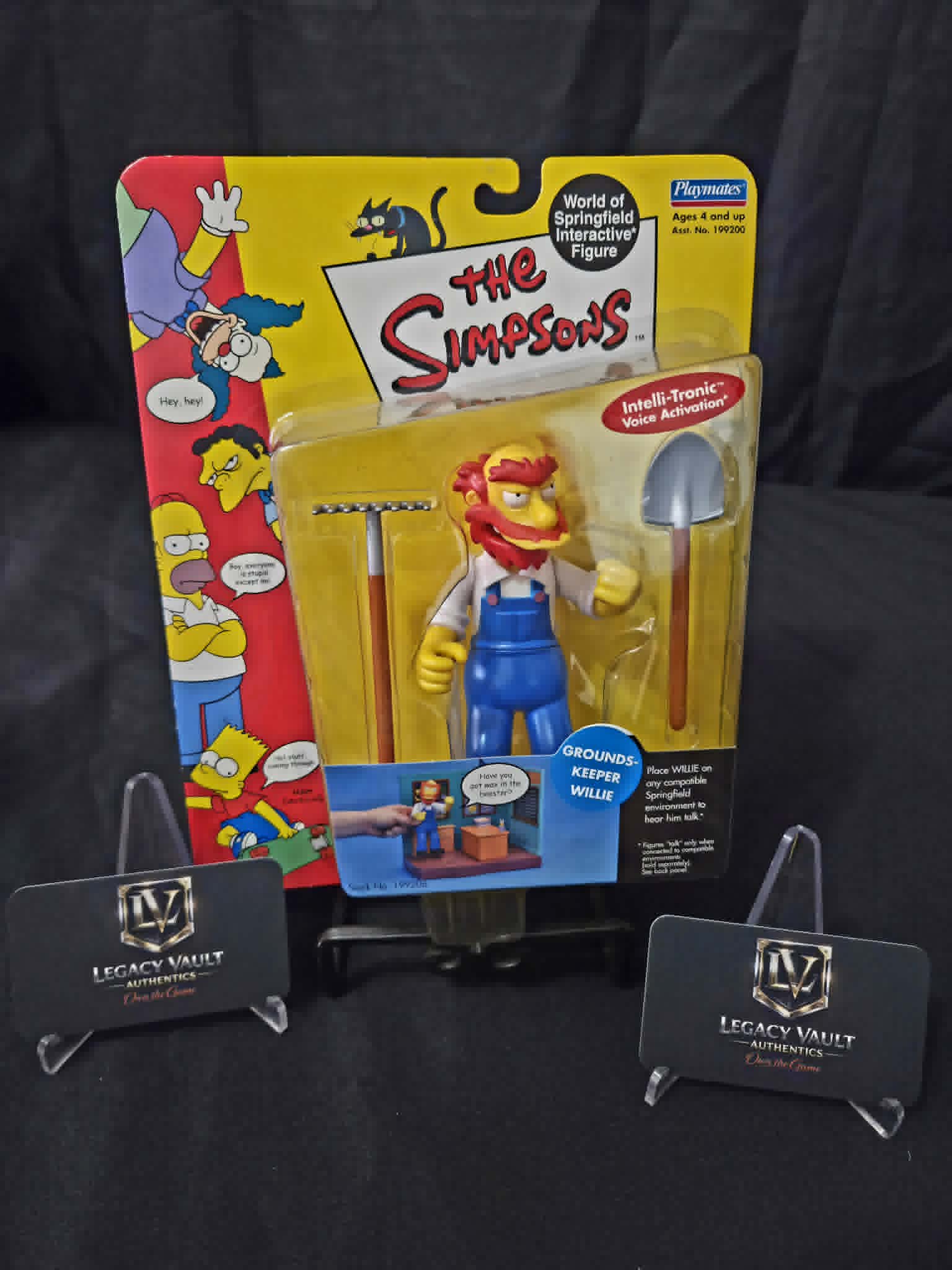 The Simpsons Groundskepper Willie World Of Springfield Interactive Figure Sealed in Box Playmates