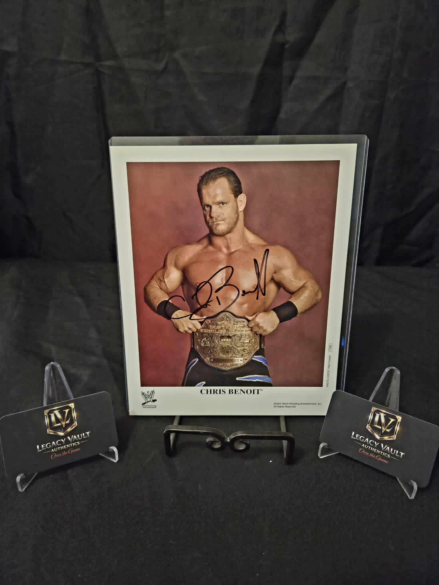 Chris Benoit Signed 8x10 Autographed AEW WWE Legend Hall of Fame Promo Rare