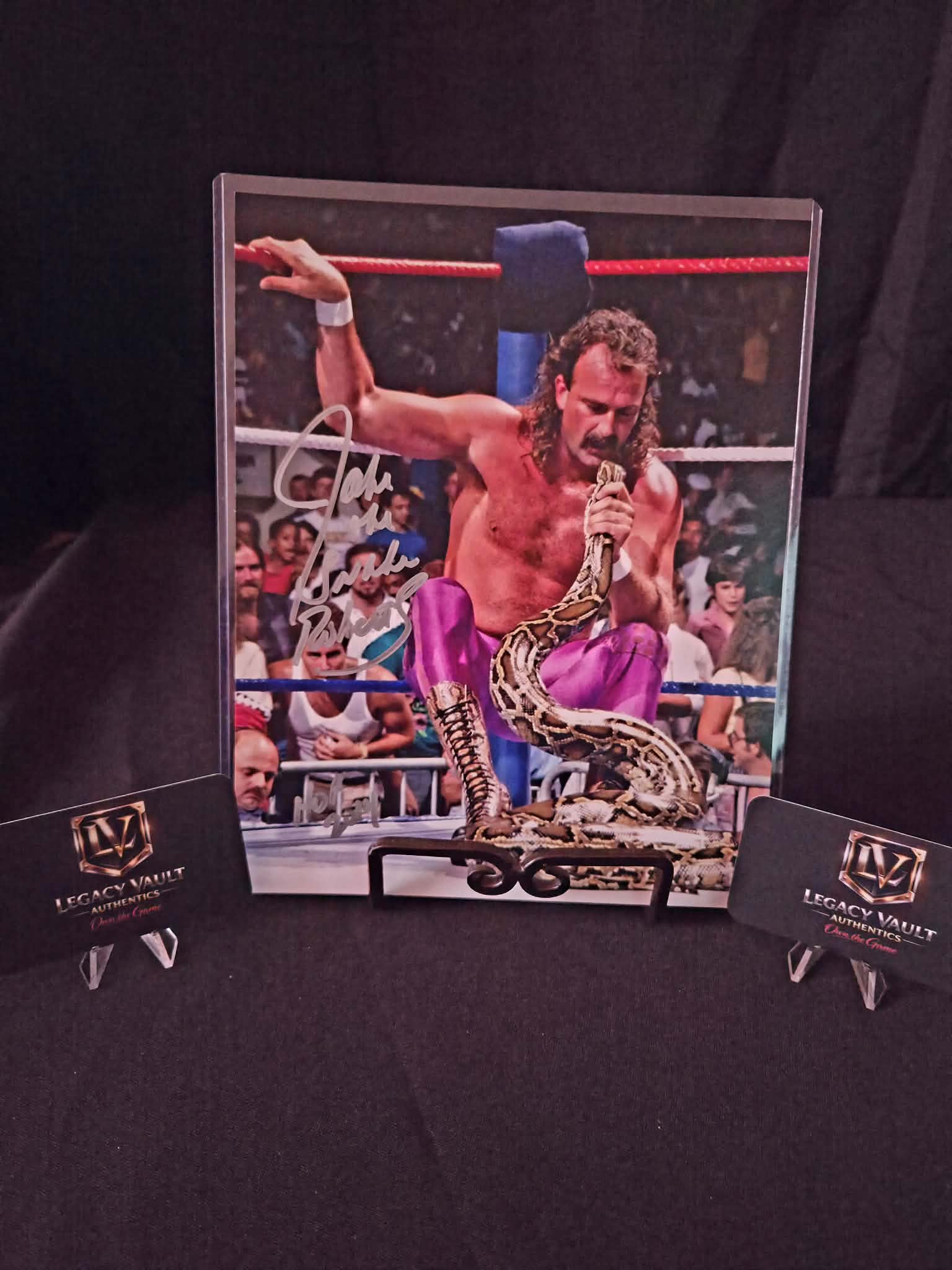Jake the Snake Roberts Signed 8x10 Autographed AEW WWE Legend Hall of Fame