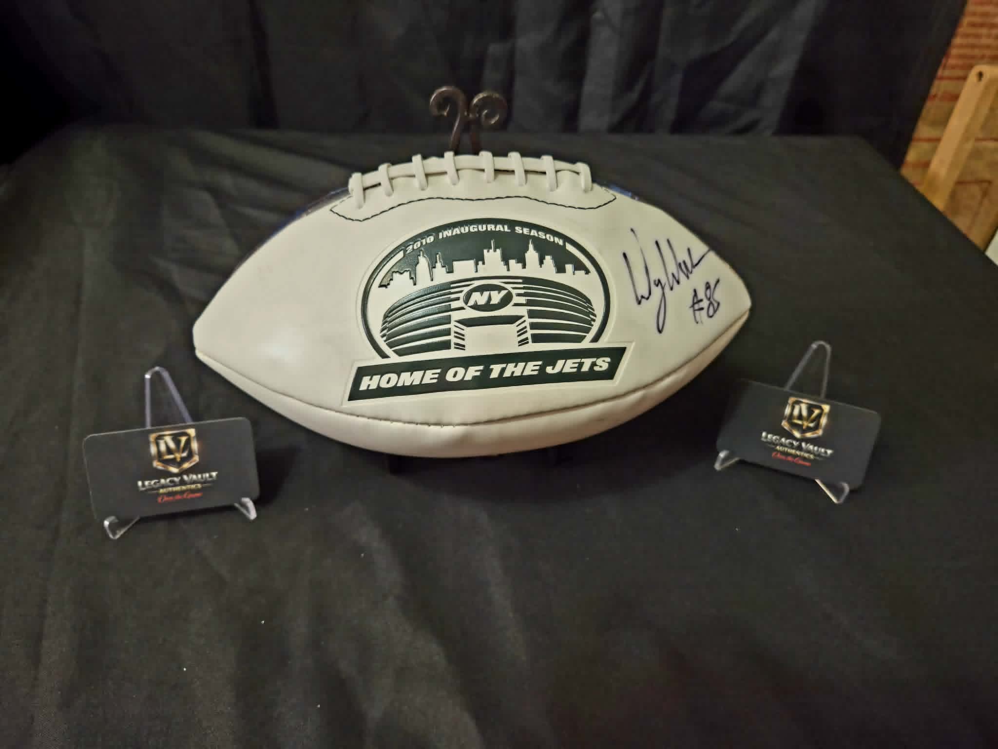 New York Jets Wesley Walker signed ball NFL Football NCAA