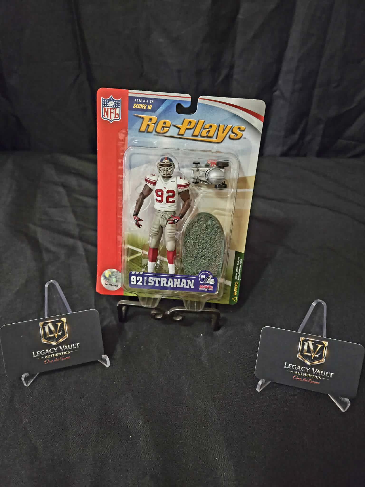 Thomas Strahan Re-plays Vintage Figure Sealed in Box McFarlane NFL Football NCAA New York Giants