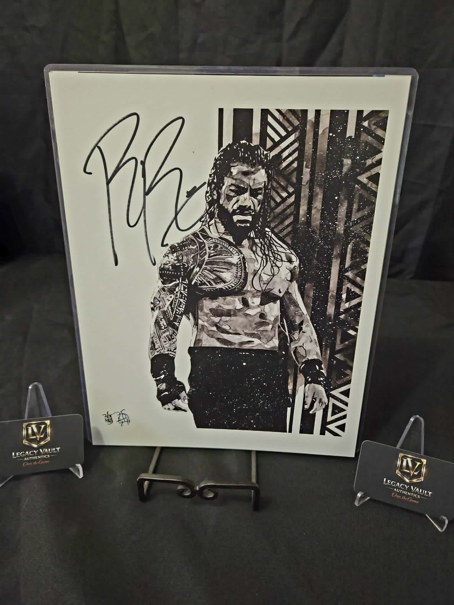Roman Reigns Signed 11x14 Autographed AEW WWE Legend Hall of Fame Promo Schamberger