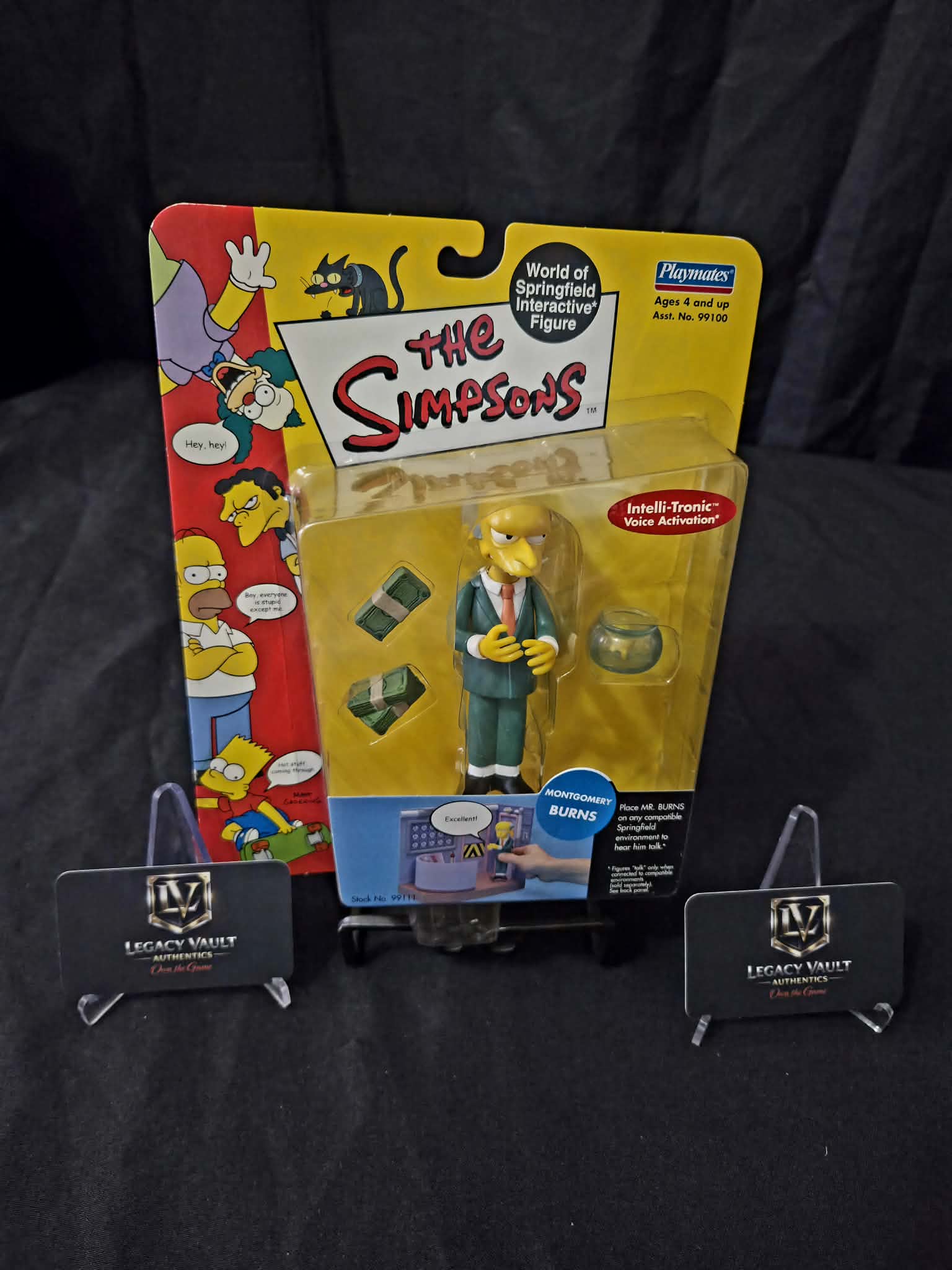 The Simpsons Mr Montgomery Burns World Of Springfield Interactive Figure Sealed in Box Playmates