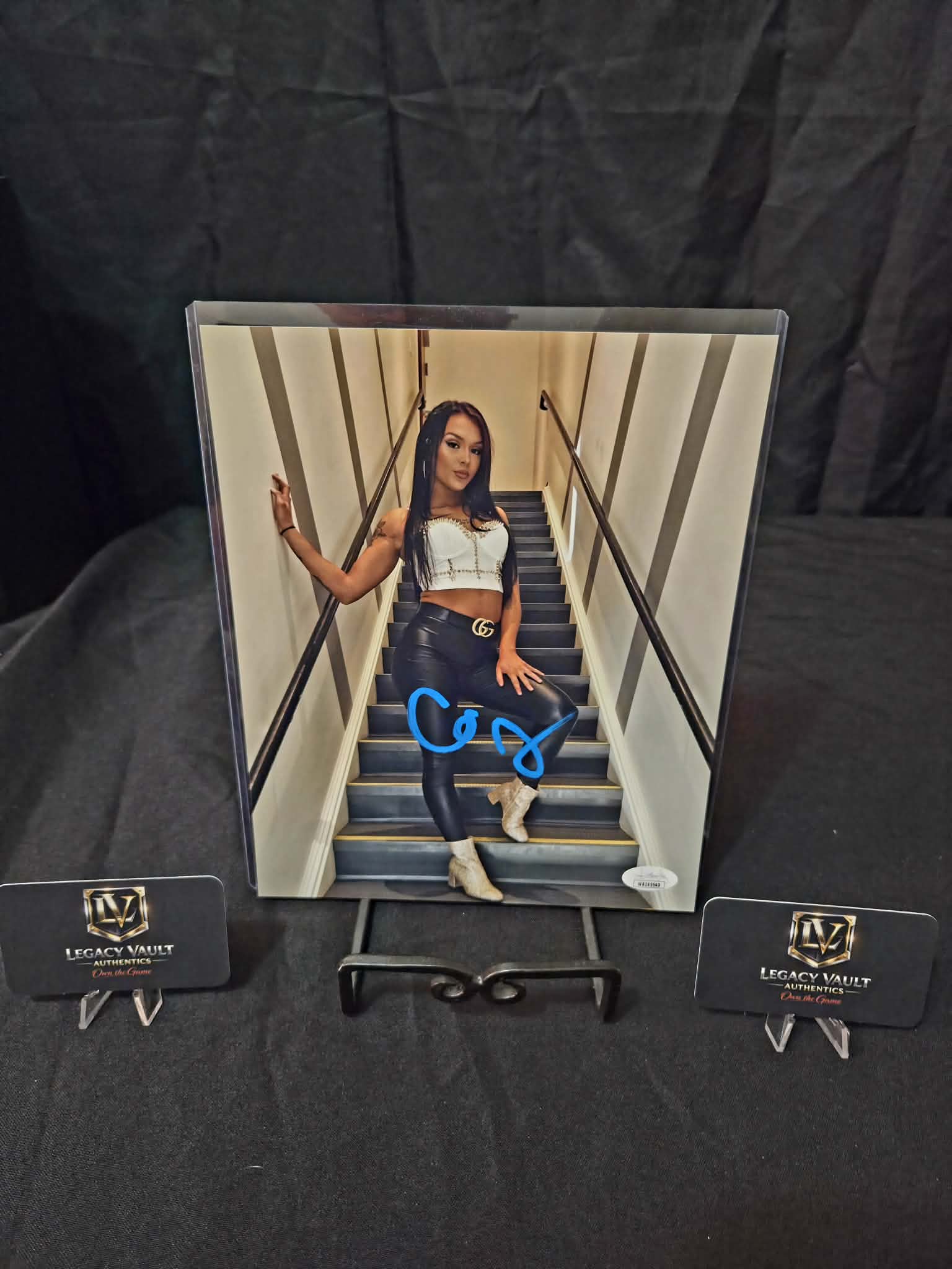Cora Jade Elayna Black Signed 8x10 Autographed AEW WWE Legend Hall of Fame Diva JSA