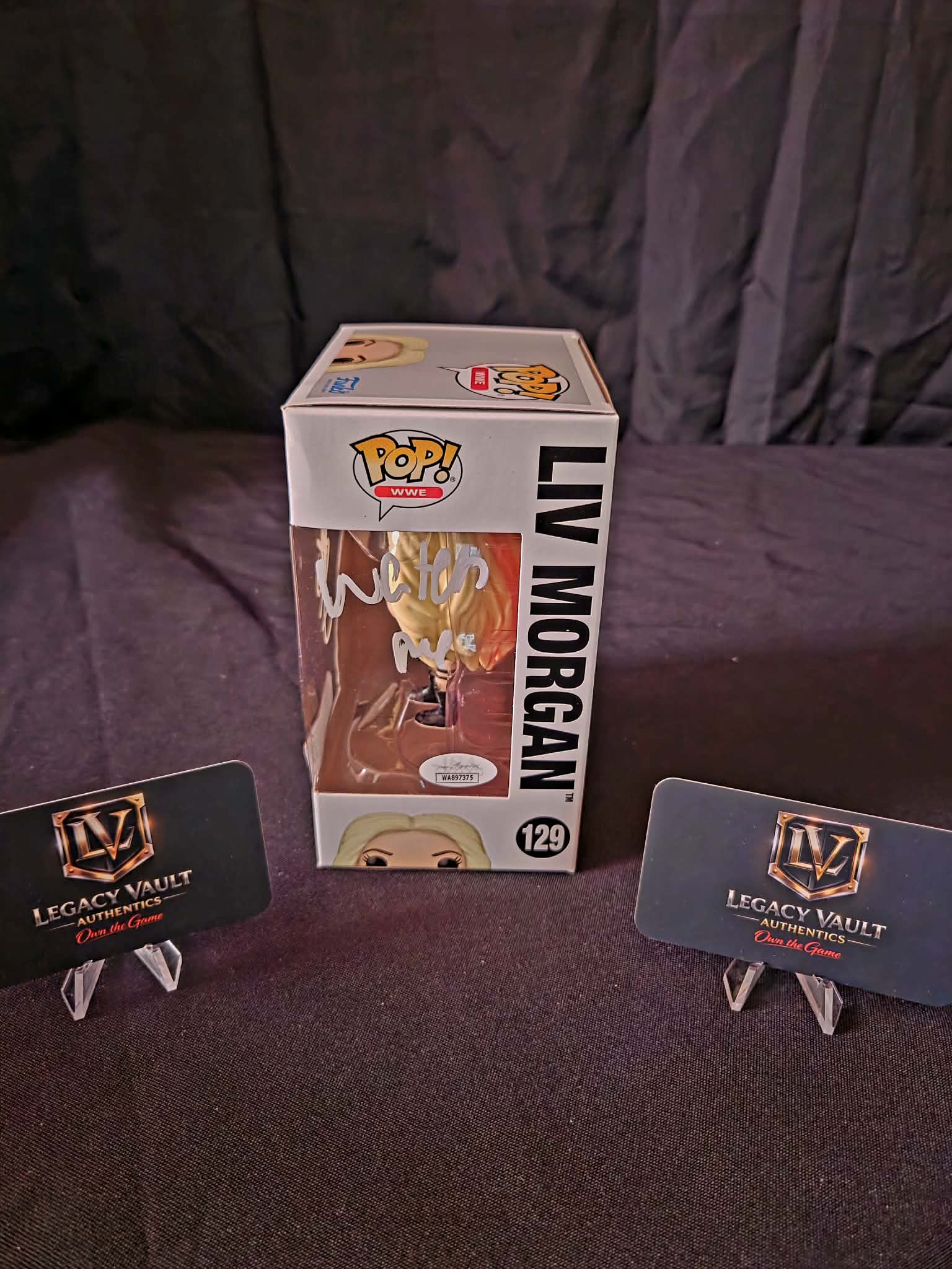 Liv Morgan signed Funko Pop WWE Autographed AEW Legend Hall of Fame Diva JSA