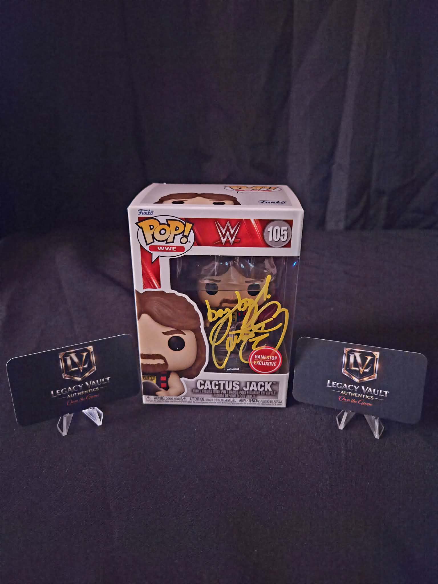 Cactus Jack signed Funko Pop WWE Autographed AEW Legend Hall of Fame