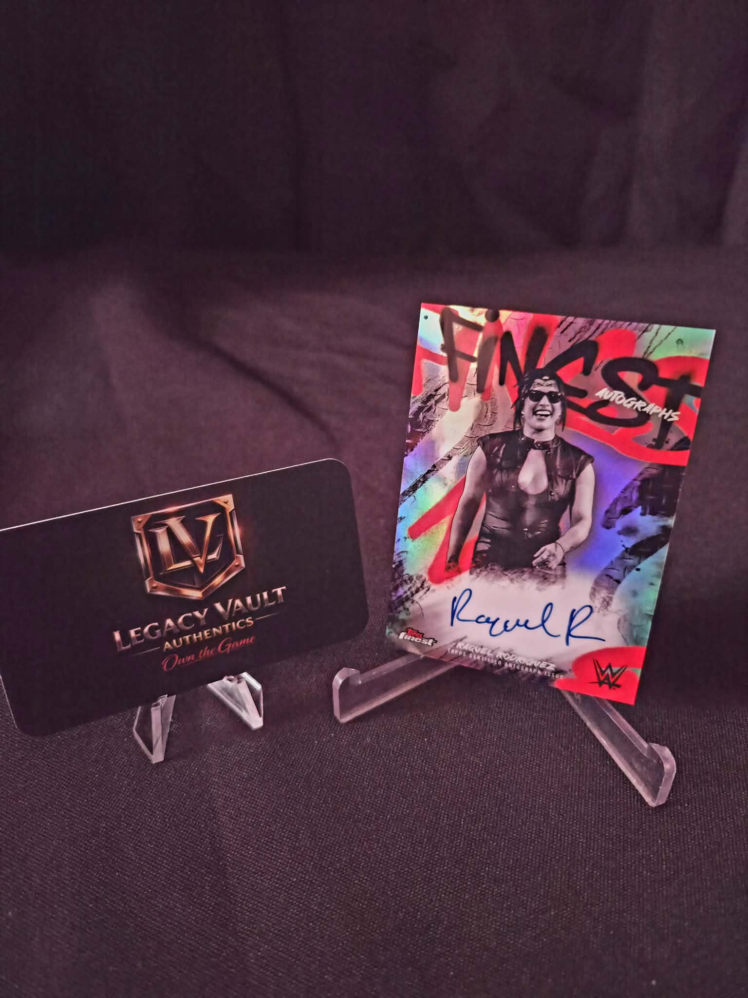 Raquel Rodriguez 2025 Topps Finest Autographs Refractor Signed WWE AEW Diva