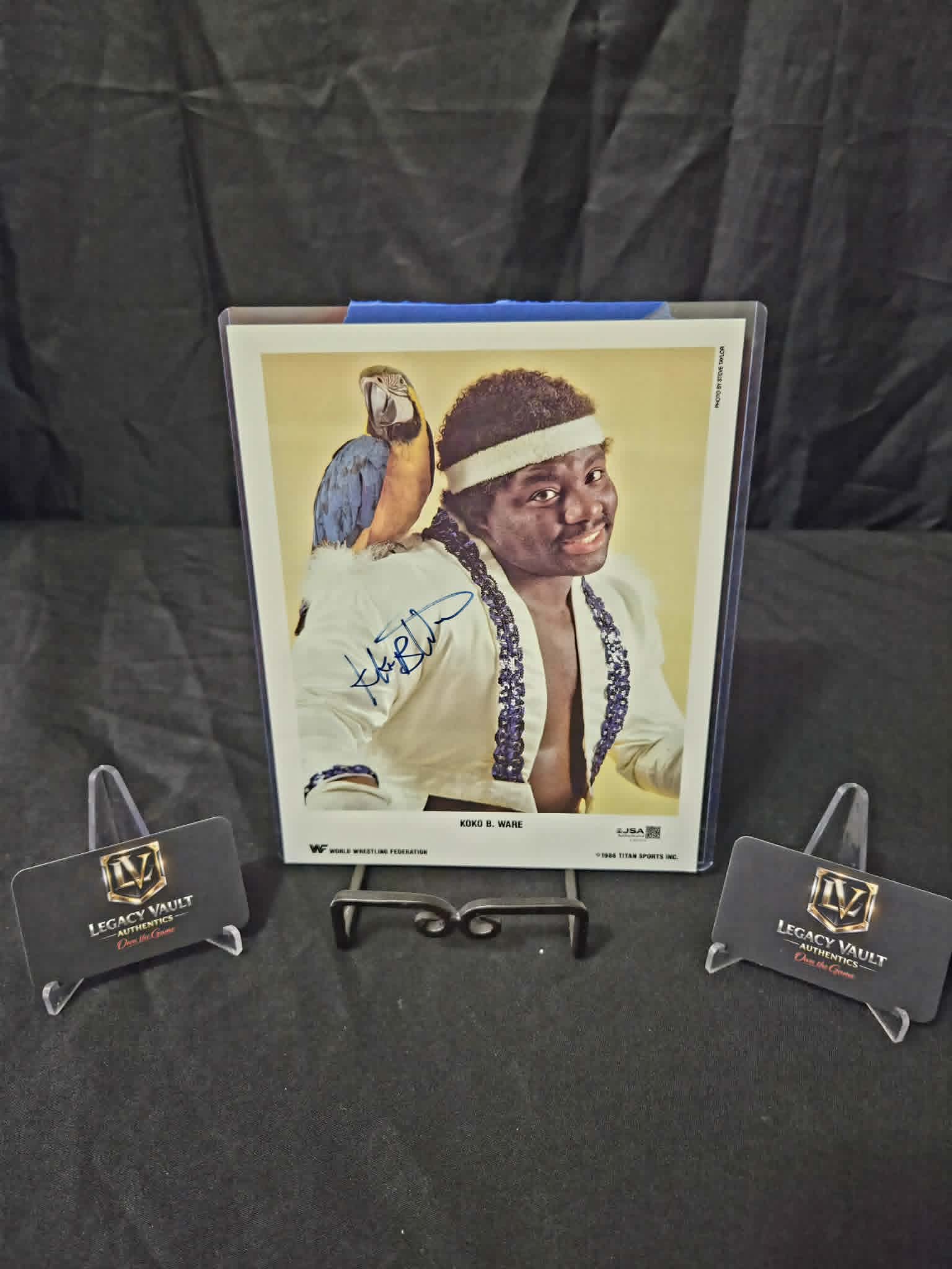 Koko B Ware Signed 8x10 Autographed AEW WWE Legend Hall of Fame Rare 1986 Titan Sports WWF Promo