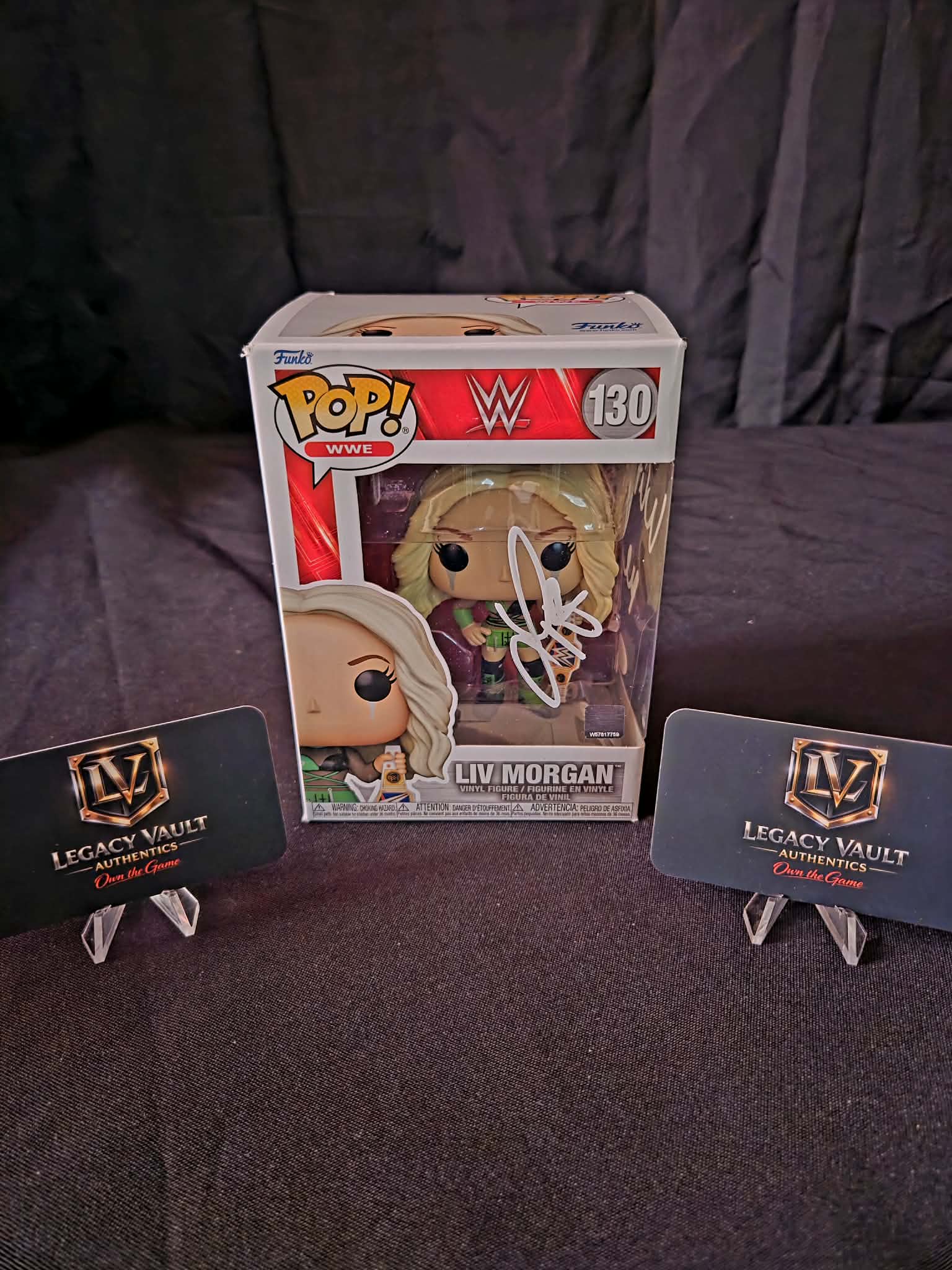 Liv Morgan signed Funko Pop WWE Autographed AEW Legend Hall of Fame Diva JSA