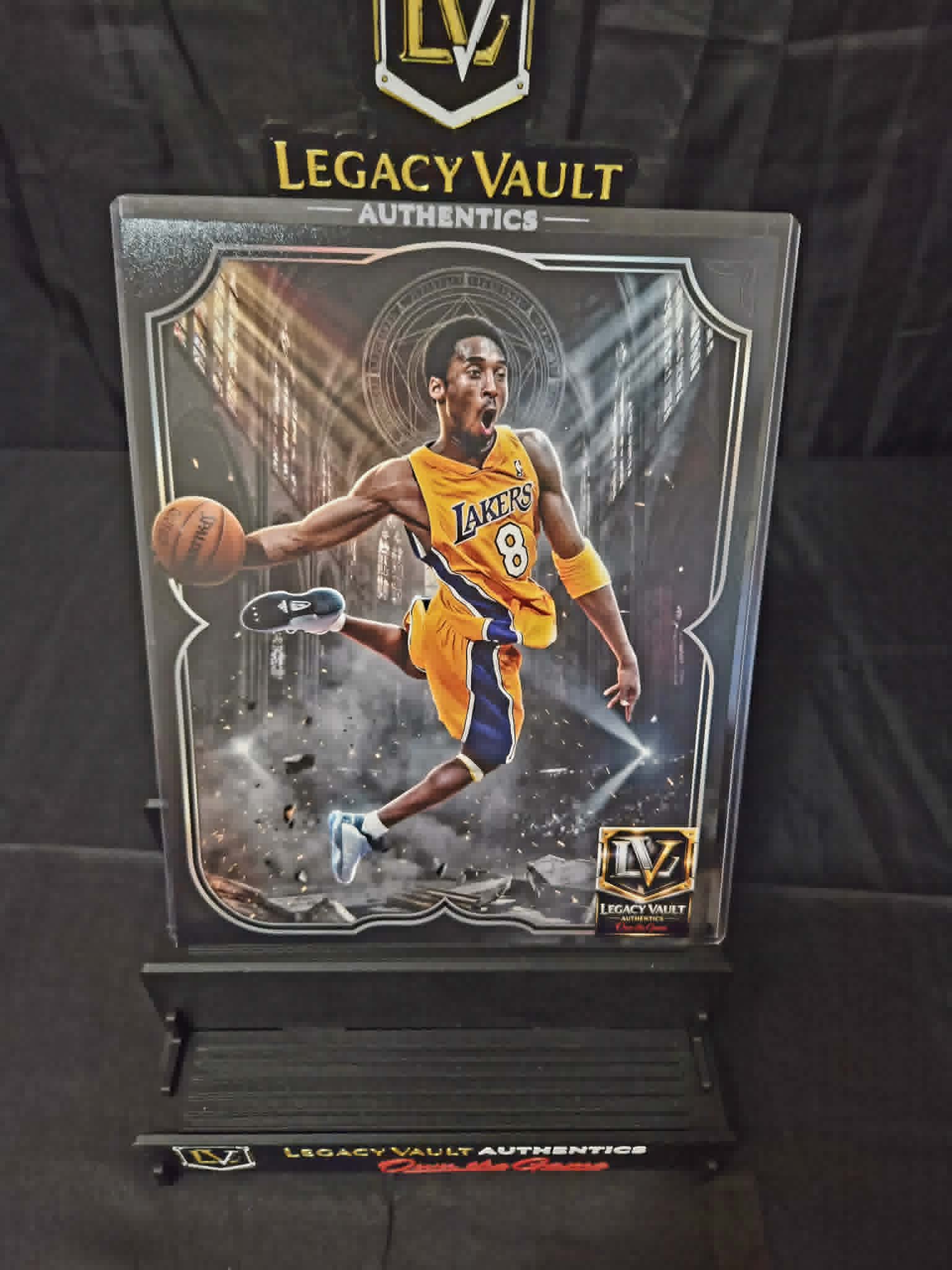 Kobe Bryant Custom Art Photo – Limited Edition Vault Creation 8x10 Pho – Legacy Vault Authentics
