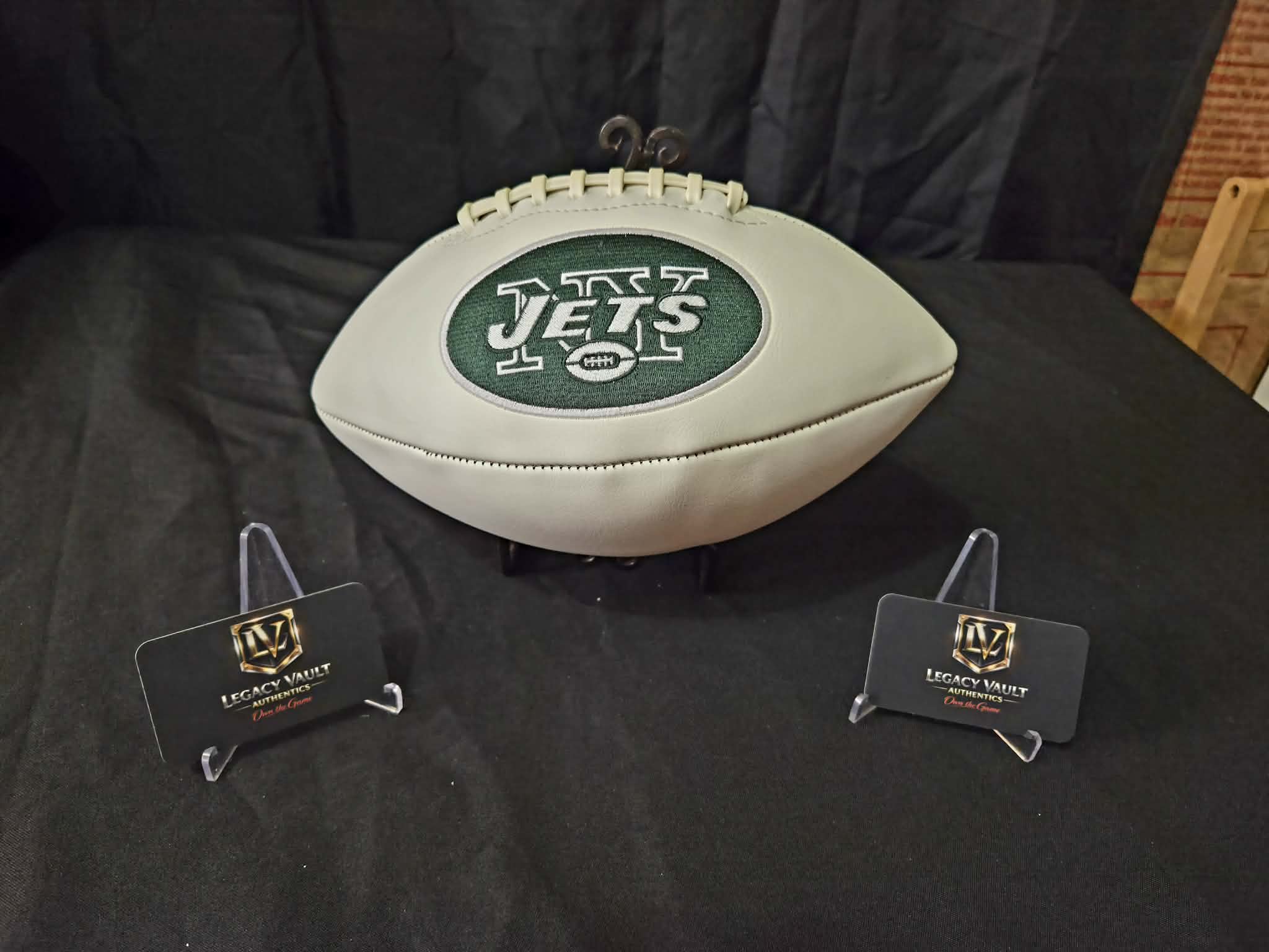 New York Jets Marty Lyons signed ball NFL Football NCAA JSA