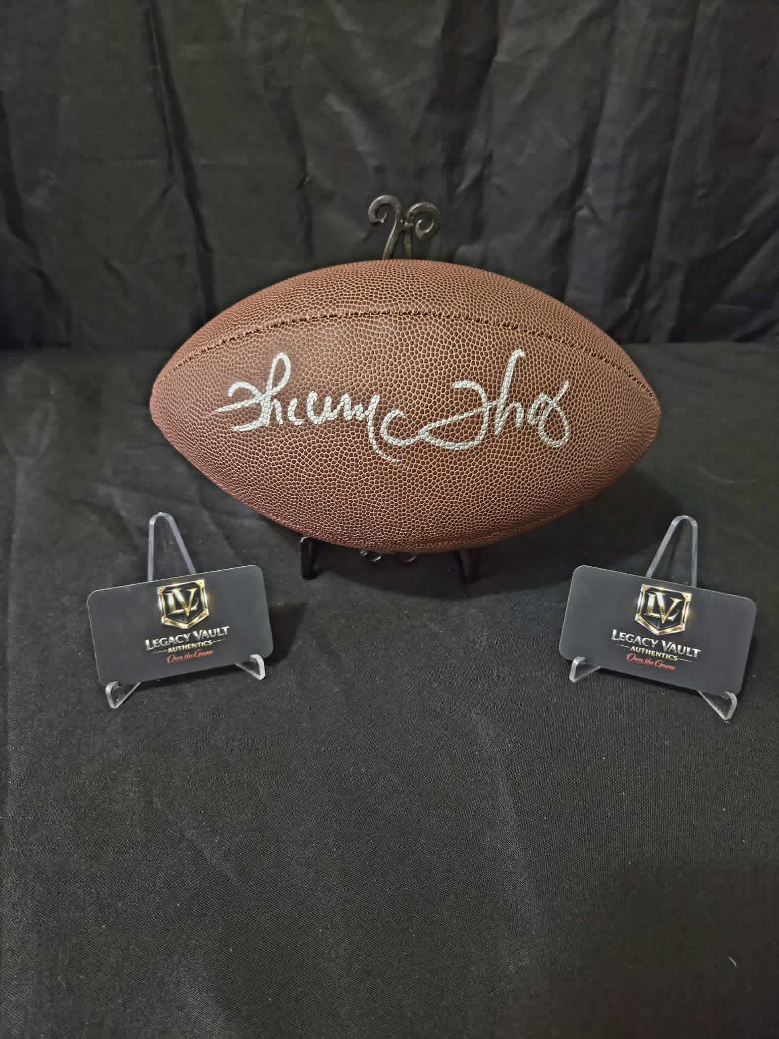 Thurman Thomas signed ball NFL Football NCAA Beckett MVP Bills