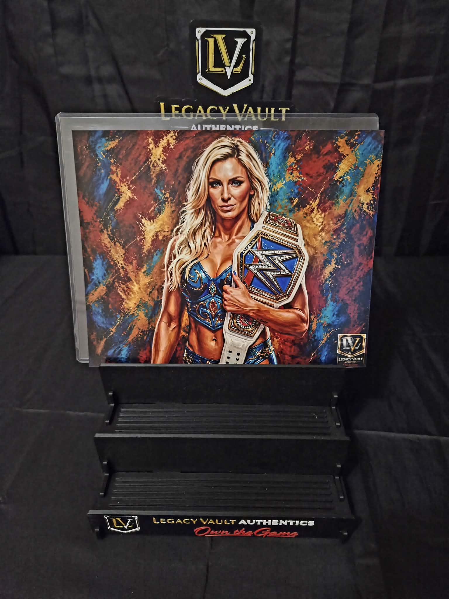 Charlotte Flair The Queen Custom Art Photo – Limited Edition Vault Creation 8x10 Print WWE AEW TNA Wrestling NJPW Legend Hall of Fame Diva