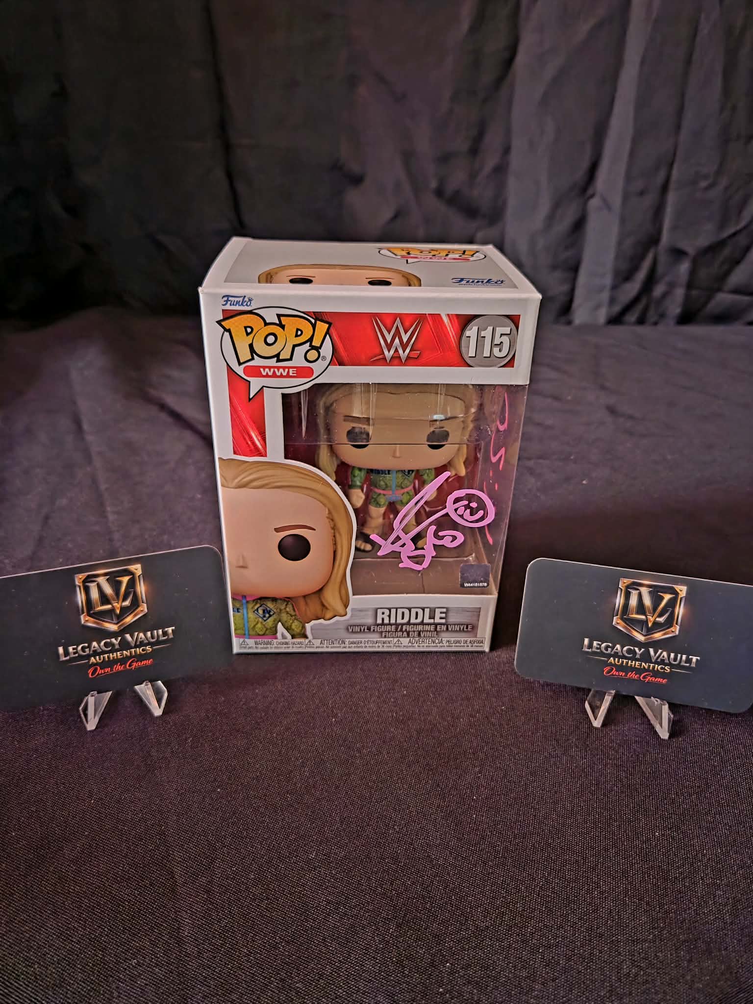 Matt Riddle signed Funko Pop WWE Autographed AEW Legend Hall of Fame JSA