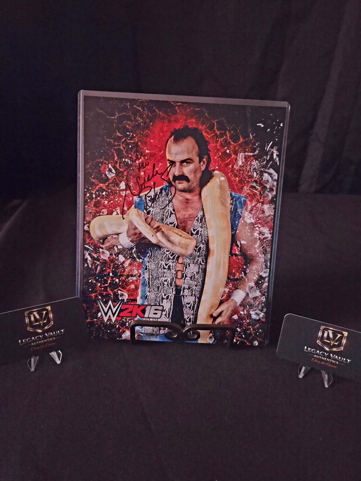 Jake the Snake Roberts Signed 8x10 Autographed AEW WWE Legend Hall of Fame