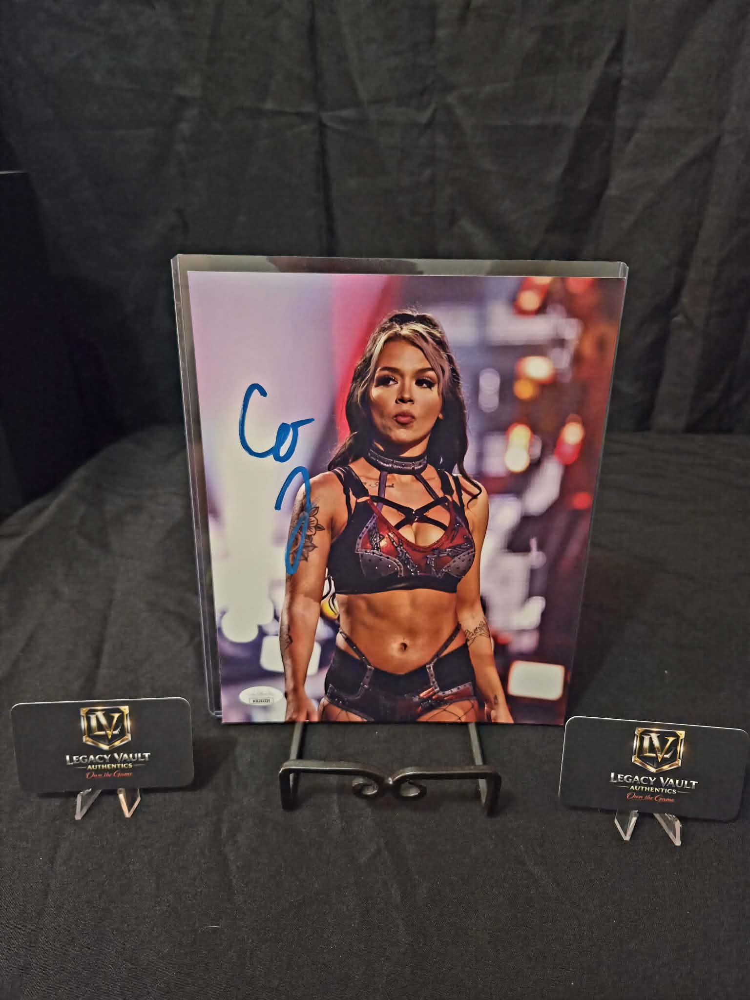 Cora Jade Elayna Black Signed 8x10 Autographed AEW WWE Legend Hall of Fame Diva JSA