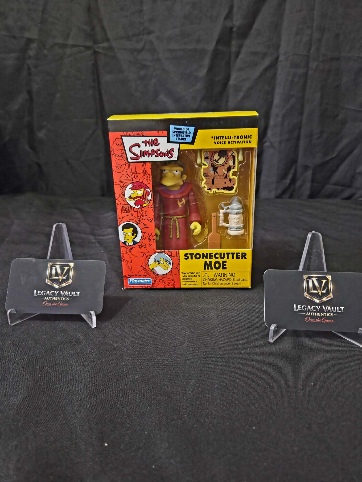 The Simpsons Stonecutter Moe World Of Springfield Interactive Figure Sealed in Box Playmates