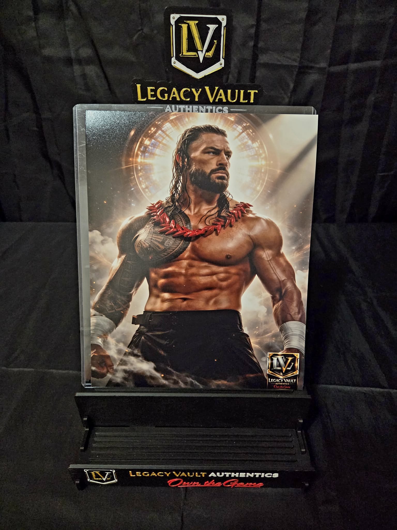 Roman Reigns Tribal Cheif Wrestlemania Custom Art Photo – Limited Edition Vault Creation 8x10 Print WWE AEW TNA Wrestling NJPW Legend Hall of Fame