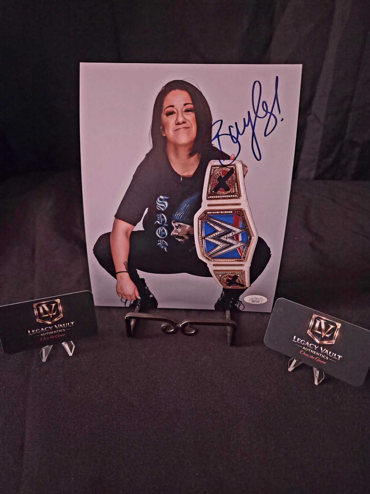 Bayley Signed 8x10 Autographed AEW WWE Legend Hall of Fame Diva JSA