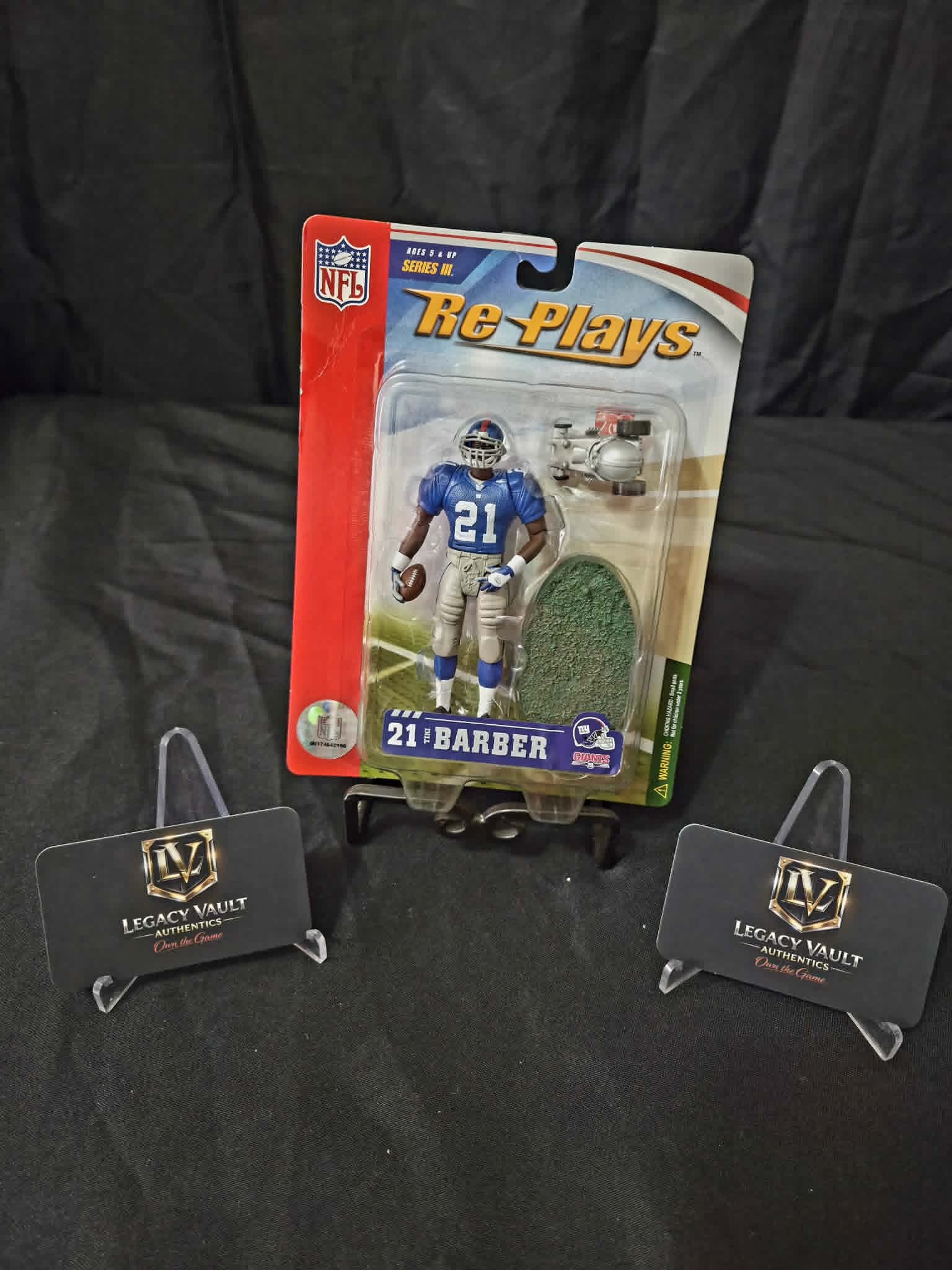 Tiki Barber Re-plays Vintage Figure Sealed in Box McFarlane NFL Football NCAA New York Giants