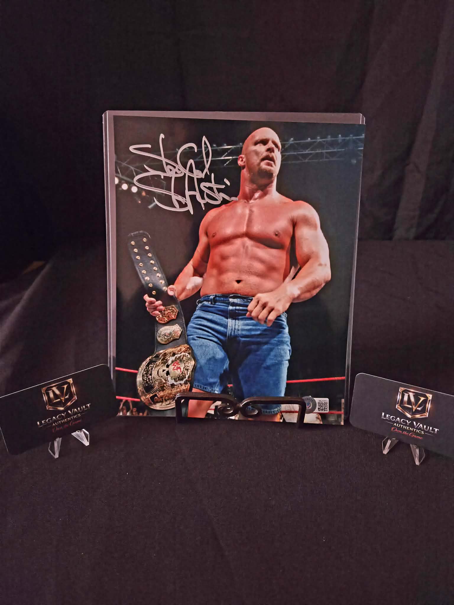 Stone Cold Steve Austin Signed 8x10 Autographed AEW WWE Legend Hall of Fame Beckett