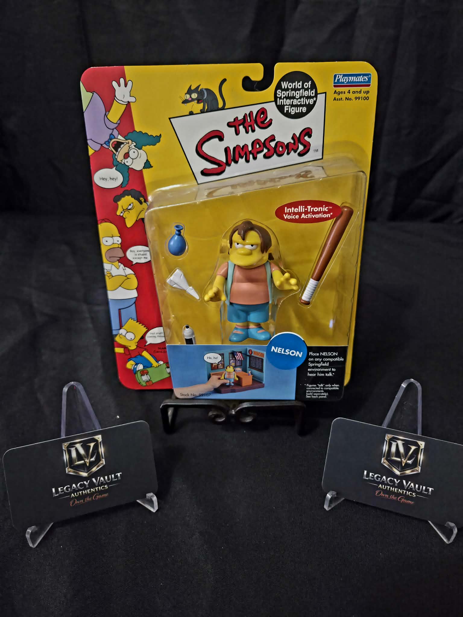 The Simpsons Nelson World Of Springfield Interactive Figure Sealed in Box Playmates